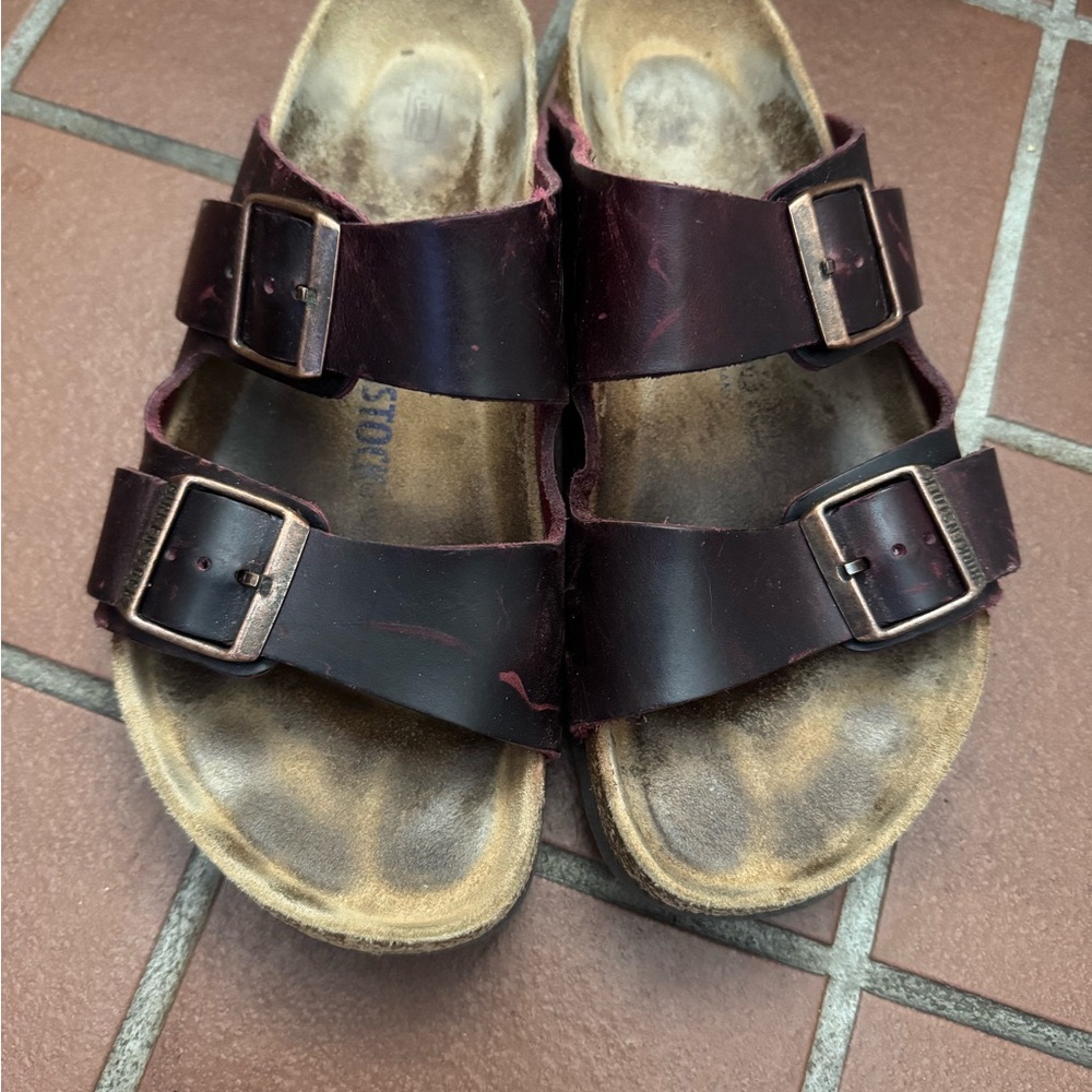 Birkenstock Zinfandel Oiled Leather Arizona size 39 regular.